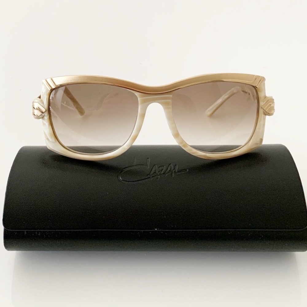 Cazal Cream and Gold Sunglasses, New